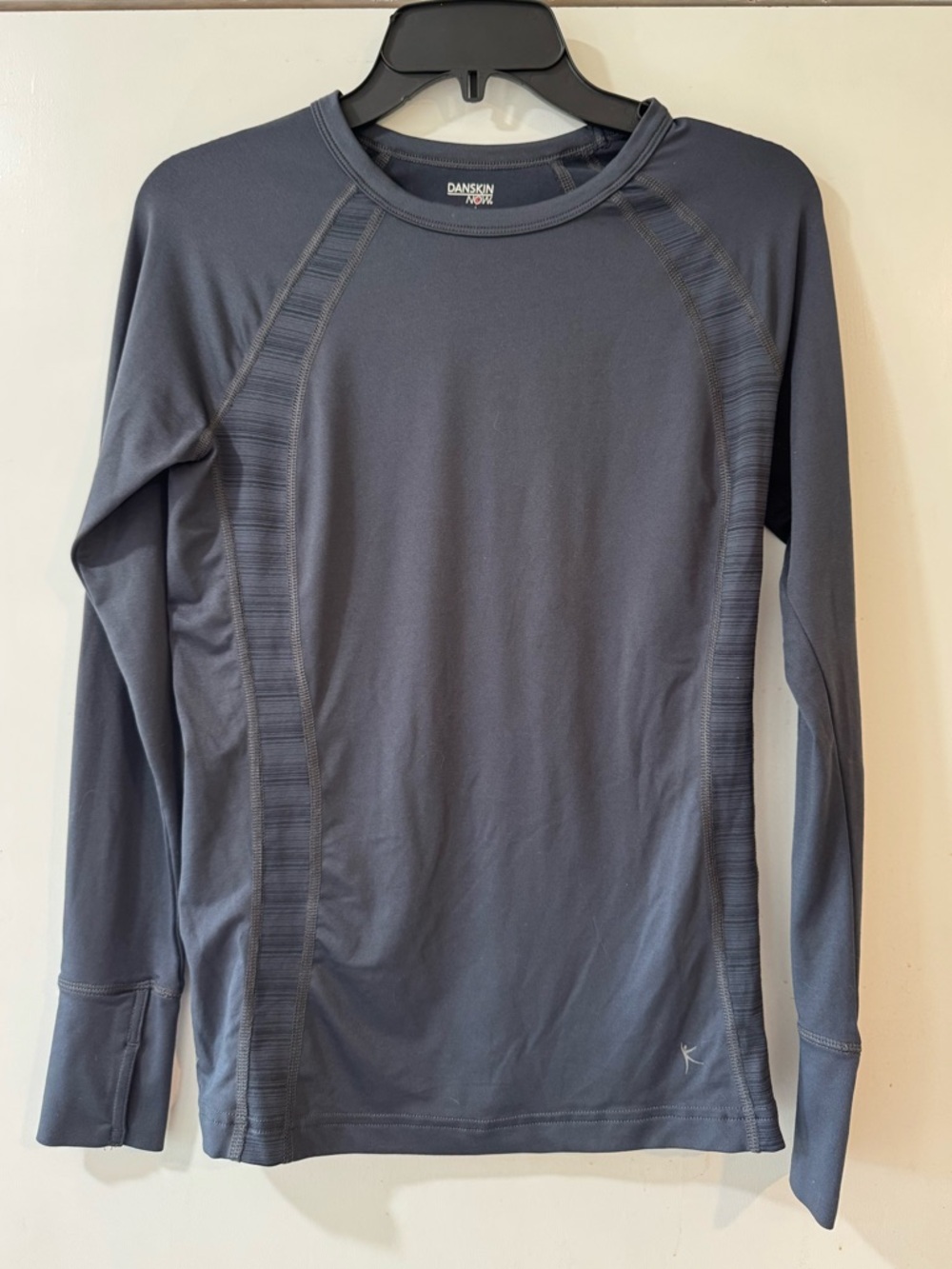 Danskin Charcoal Long-Sleeve Fitted Performance Shirt
